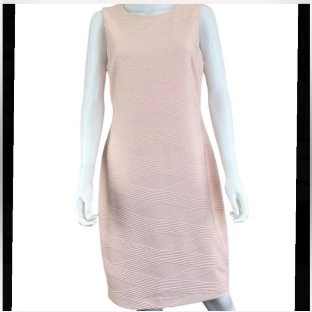 Tommy Hilfiger Blush Pink Textured Midi Dress